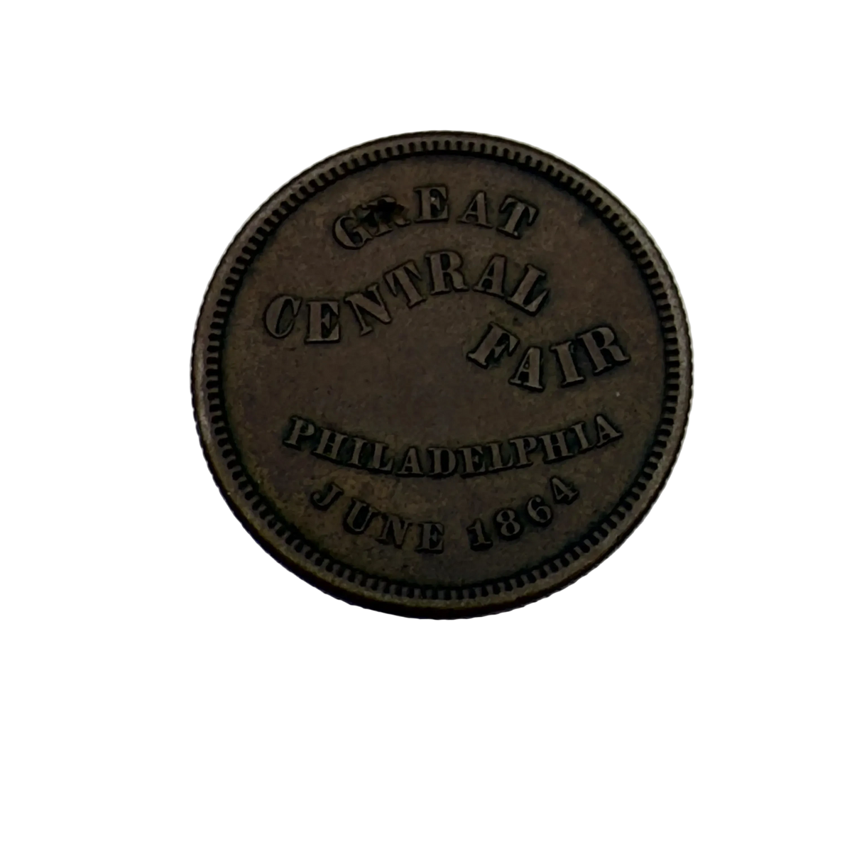 The Great Central Fair in Philadelphia, with George Washington — June 1864 — Bronze and Silver