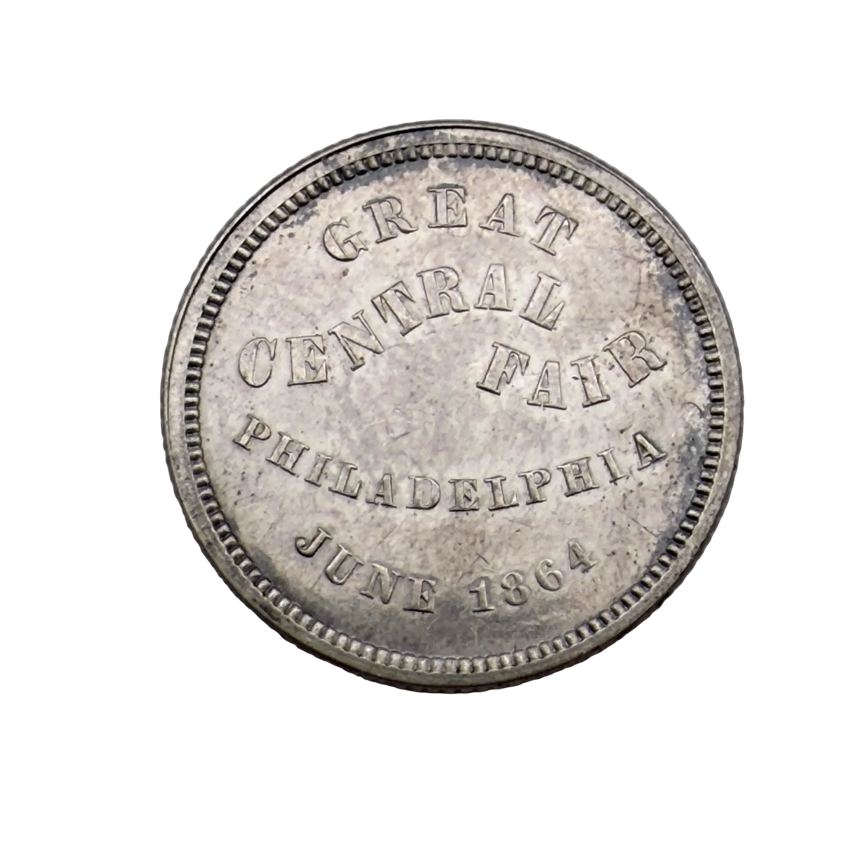 The Great Central Fair in Philadelphia, with George Washington — June 1864 — Bronze and Silver