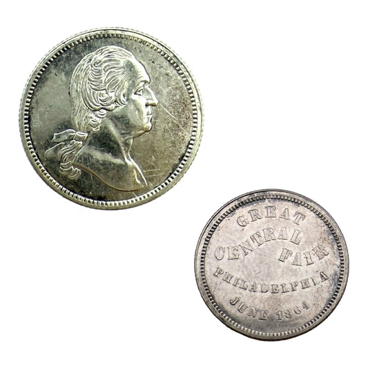 The Great Central Fair in Philadelphia, with George Washington — June 1864 — Bronze and Silver