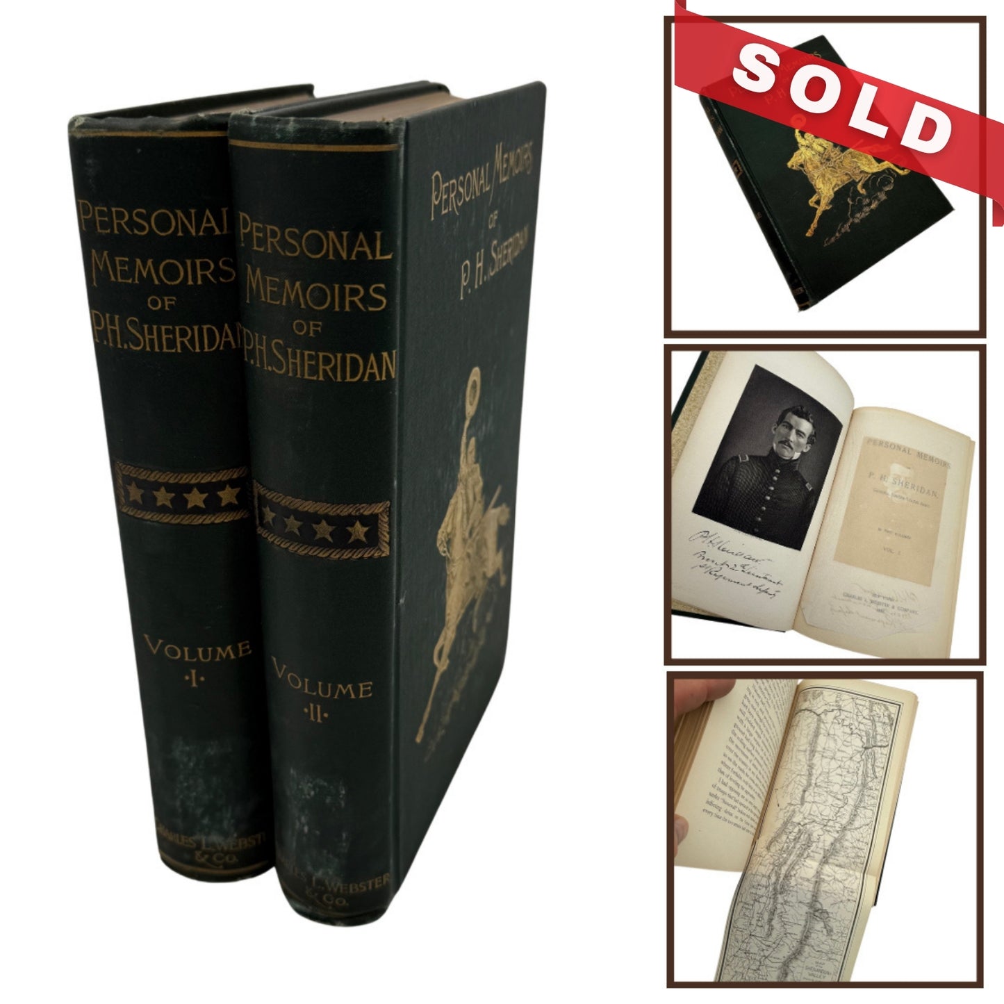 Personal Memoirs of P.H. Sheridan — Two volumes — 1888