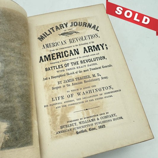Military Journal of the American Revolution by James Thacher — 1862
