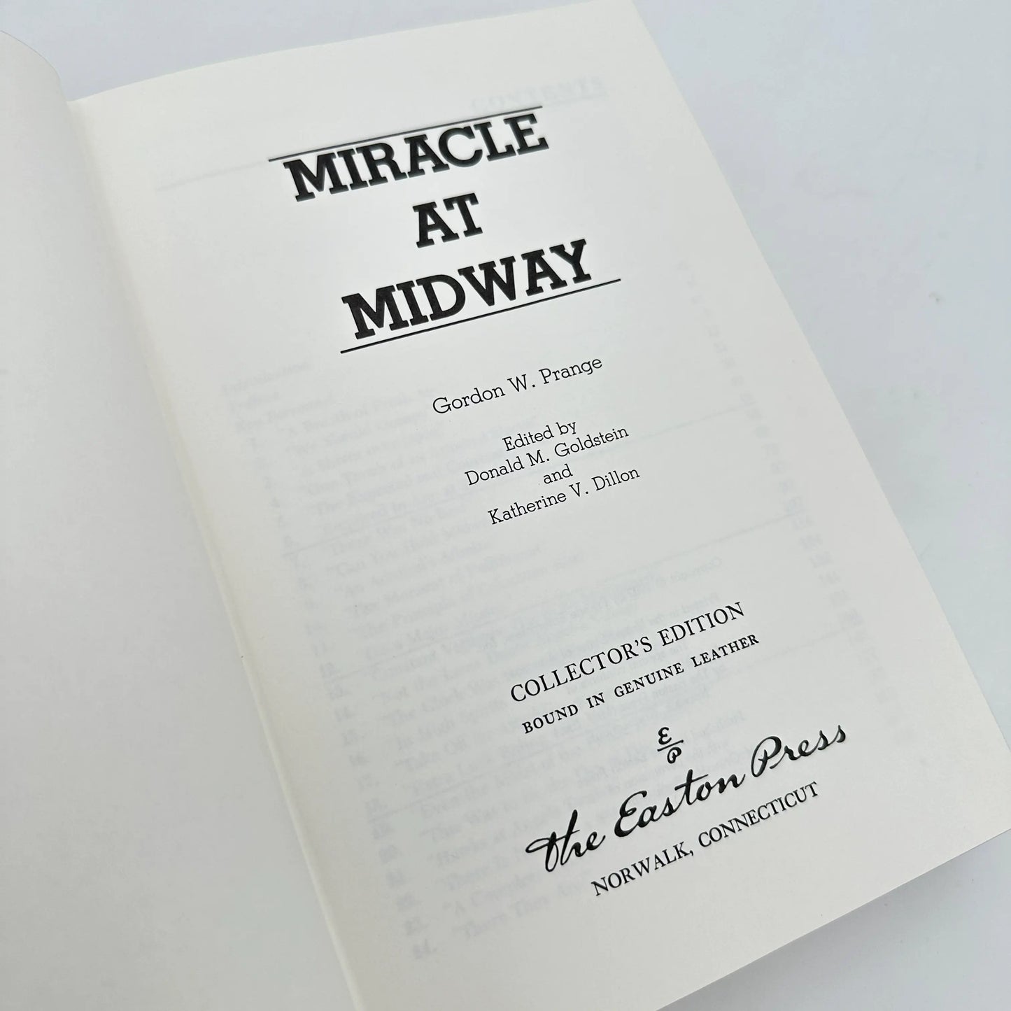 "Miracle at Midway" — Gordon W. Prange — Leather-bound, gilt-edged Easton Press edition