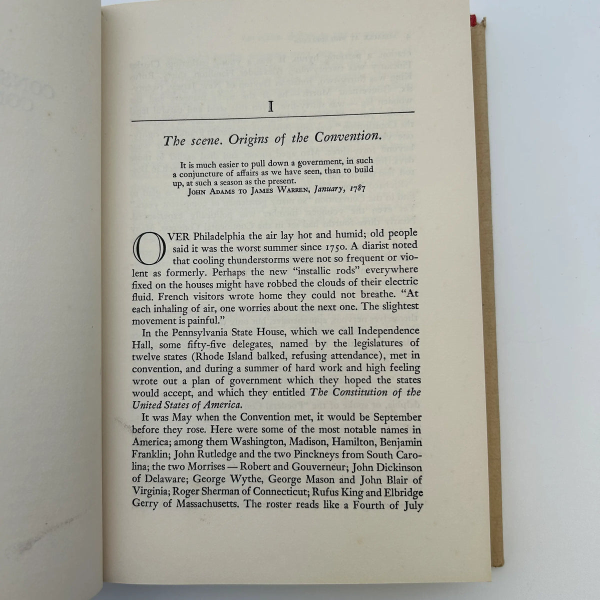 "Miracle at Philadelphia: The Story of the Constitutional Convention,  May to September 1787" by Catherine Drinker Bowen — 1966