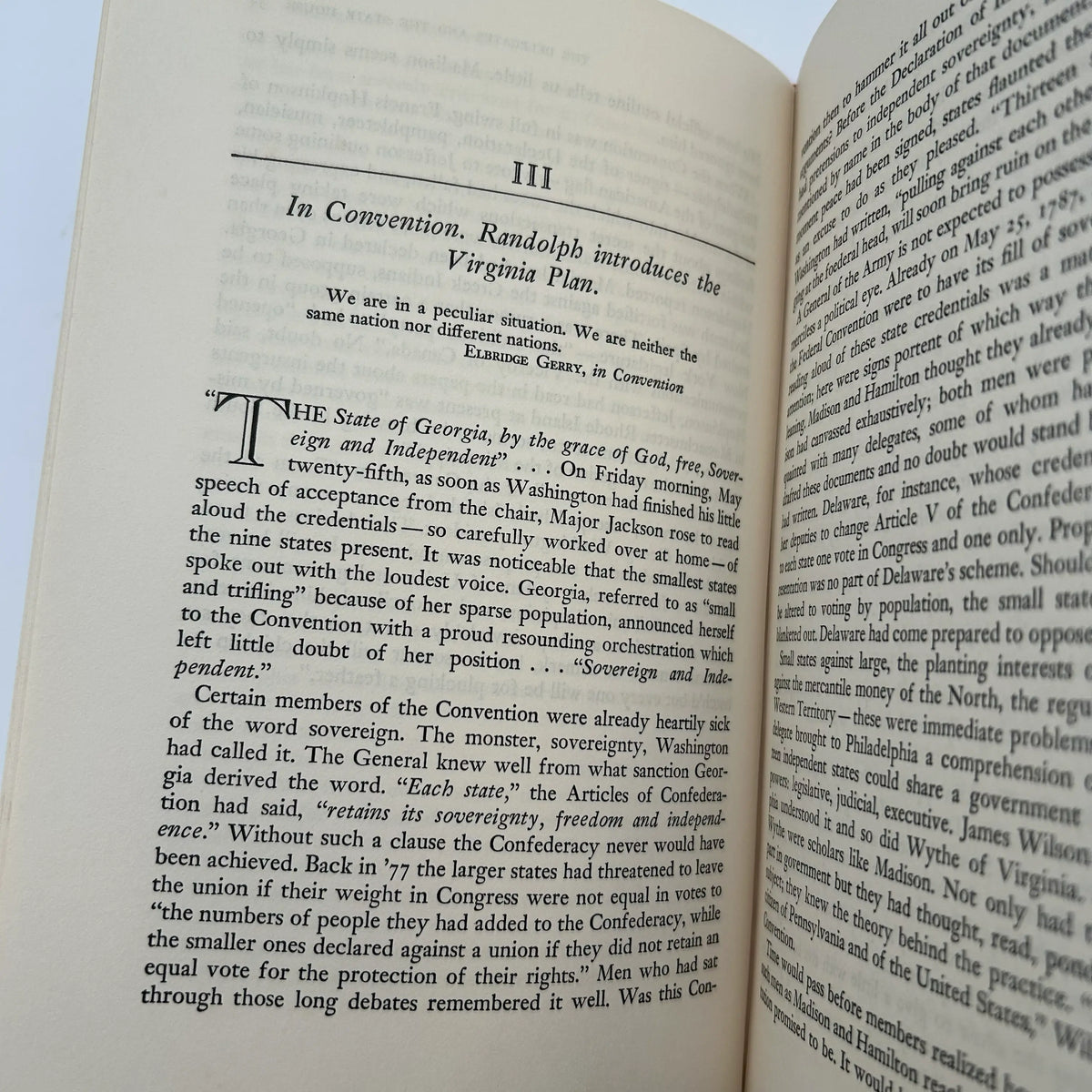 "Miracle at Philadelphia: The Story of the Constitutional Convention,  May to September 1787" by Catherine Drinker Bowen — 1966