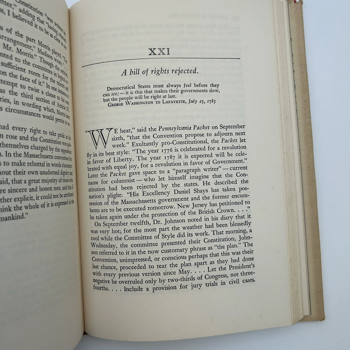 "Miracle at Philadelphia: The Story of the Constitutional Convention,  May to September 1787" by Catherine Drinker Bowen — 1966