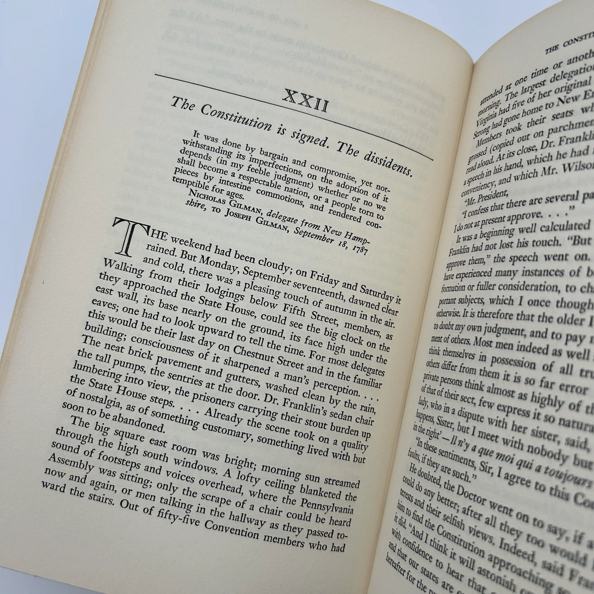 "Miracle at Philadelphia: The Story of the Constitutional Convention,  May to September 1787" by Catherine Drinker Bowen — 1966