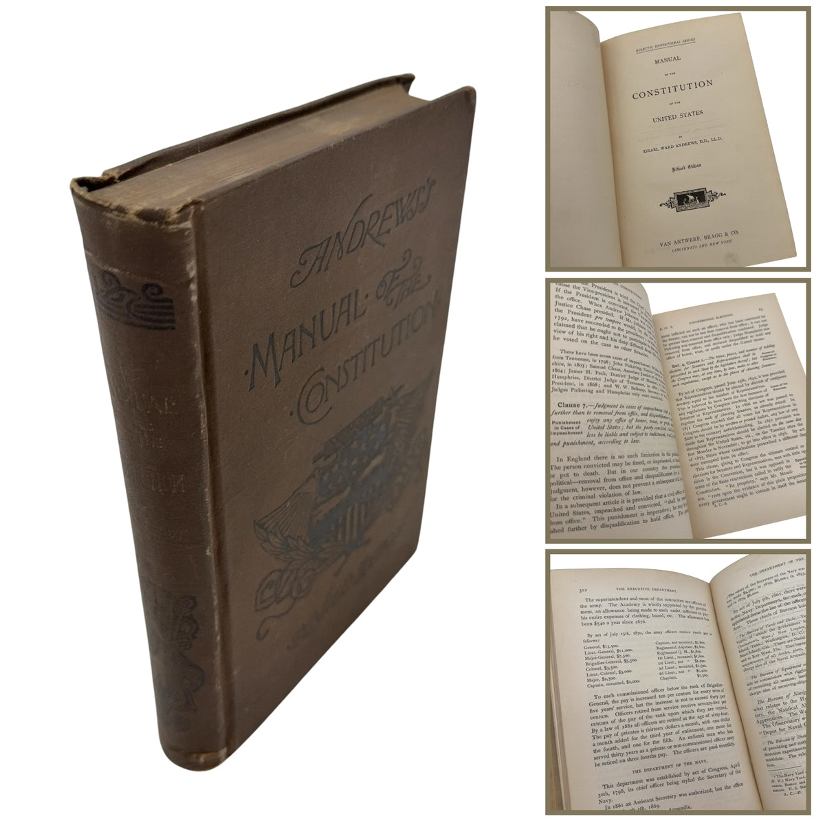 "Manual of the Constitution of the United States" by Israel Ward Andrews — 1887