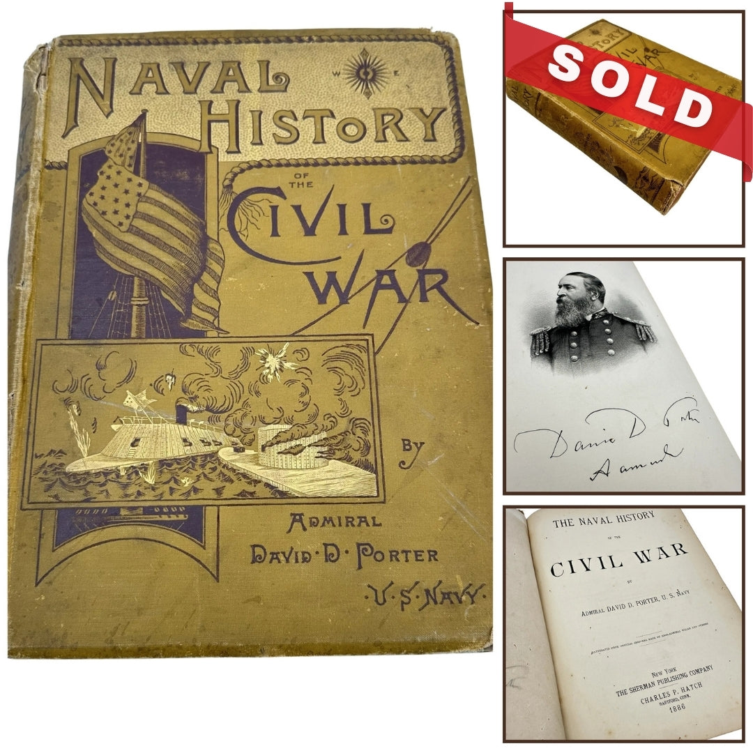 1886 "Naval History of the Civil War" by Admiral David D. Porter — In its original binding