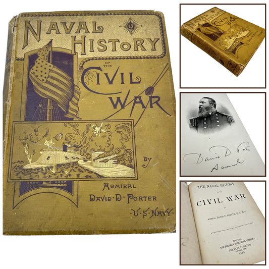 1886 "Naval History of the Civil War" by Admiral David D. Porter — In it's original binding