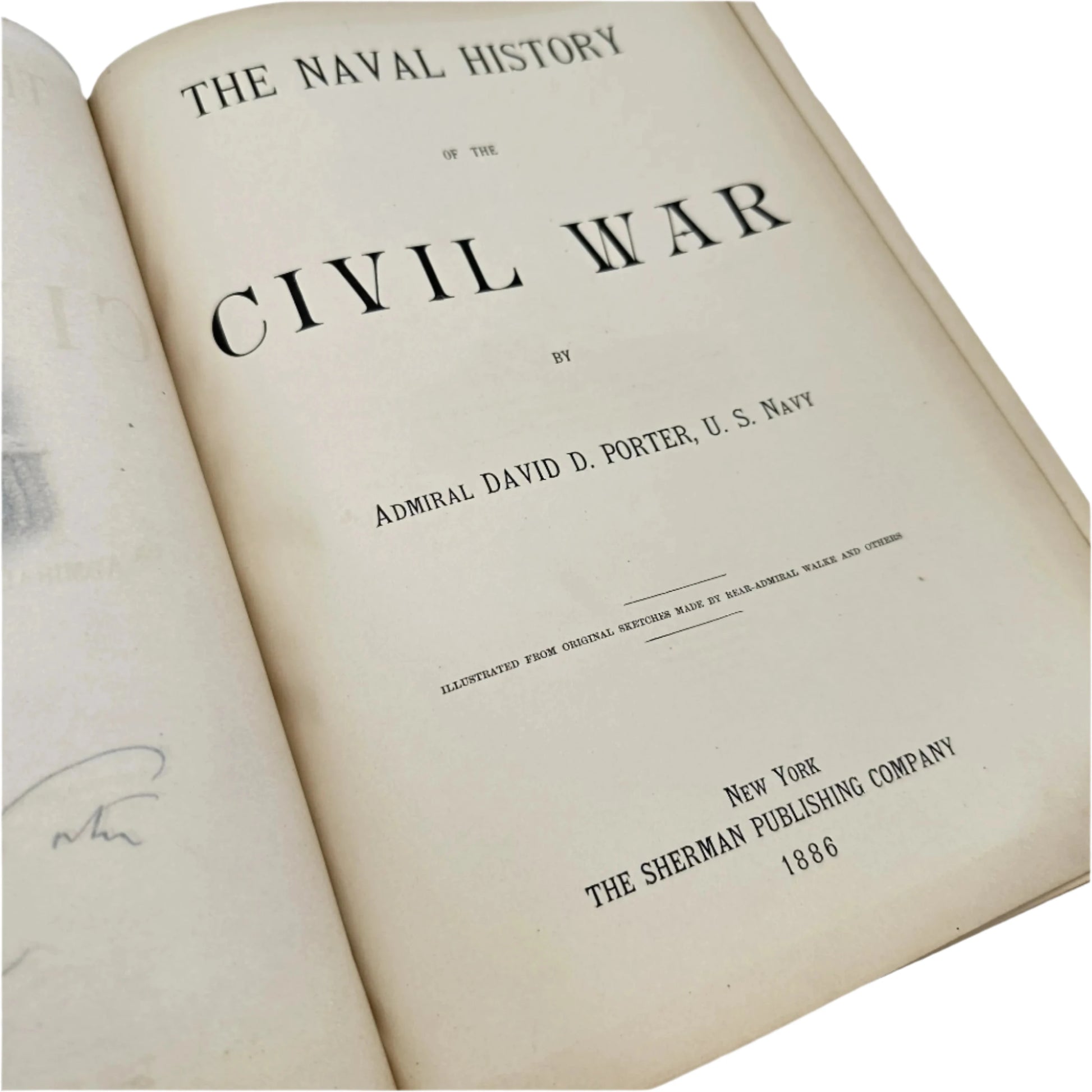 Title page of the book 'The Naval History of the Civil War' by Admiral David D. Porter, available at The History List Store.