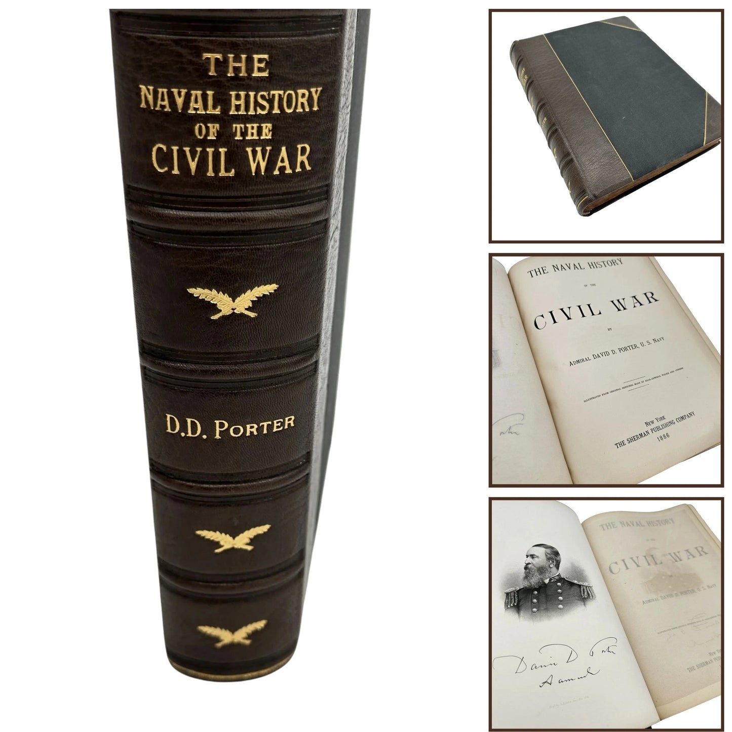 1886 "Naval History of the Civil War" by Admiral David D. Porter — Rebound Book from The History List Store