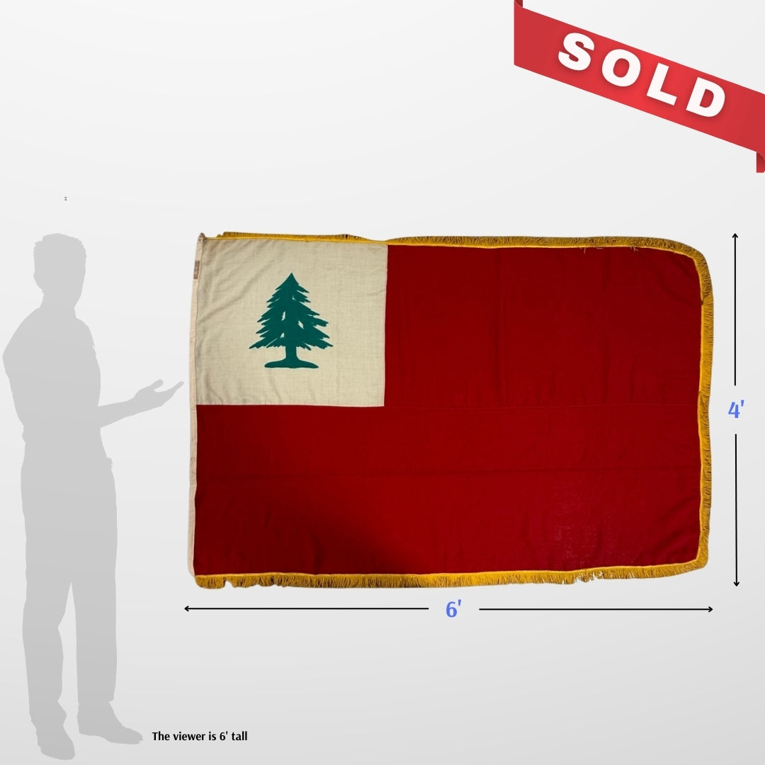 "Flag of New England" or the "Continental Flag" — Wool flag with gold fringe — Made by Annin