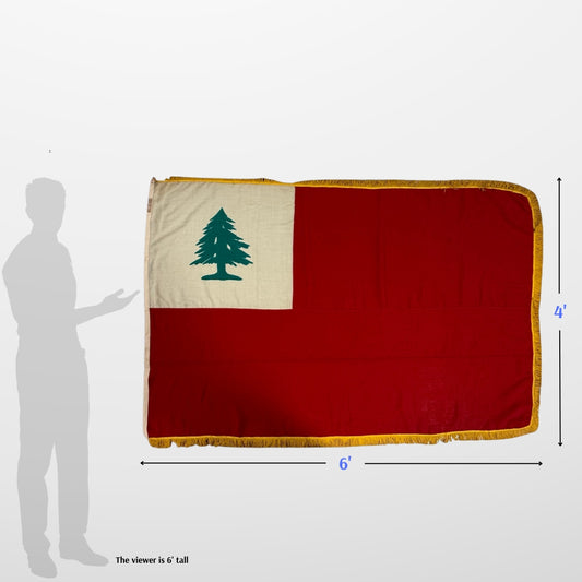 "Flag of New England" or the "Continental Flag" — Wool flag with gold fringe — Made by Annin