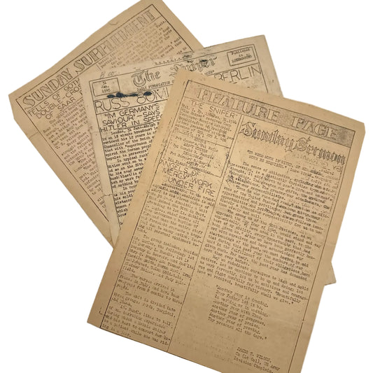 Battle of the Bulge 90th Infantry Division newspapers printed in the field