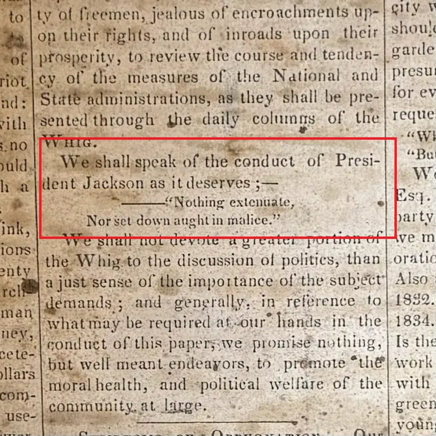 Small document trunk lined with papers from 1834 and 1838