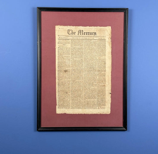 Washington's Sixth Annual Message to Congress on November 19, 1794 in "The Mercury"