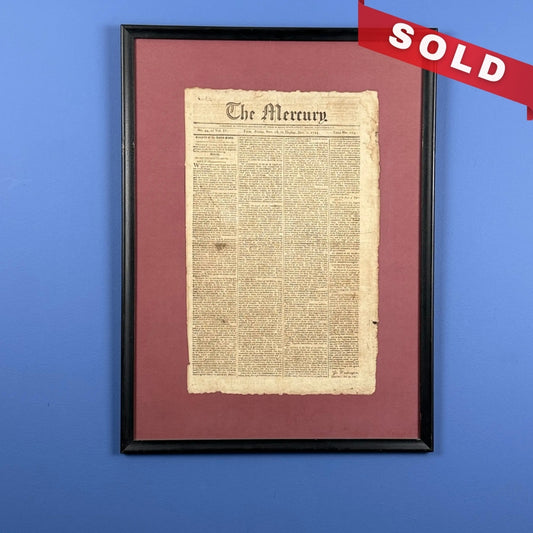 Washington's Sixth Annual Message to Congress on November 19, 1794 in "The Mercury"