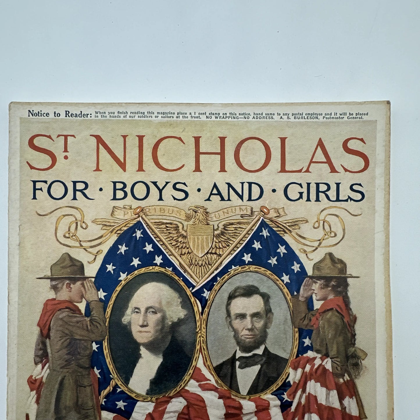 St. Nicholas Magazine — Presidents Birthday February 1918 issue
