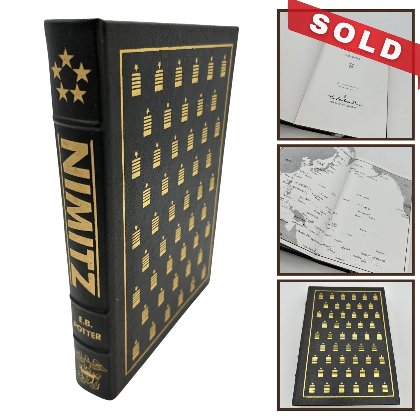 "Nimitz" — E.B. Potter — Leather-bound, gilt-edged Easton Press edition