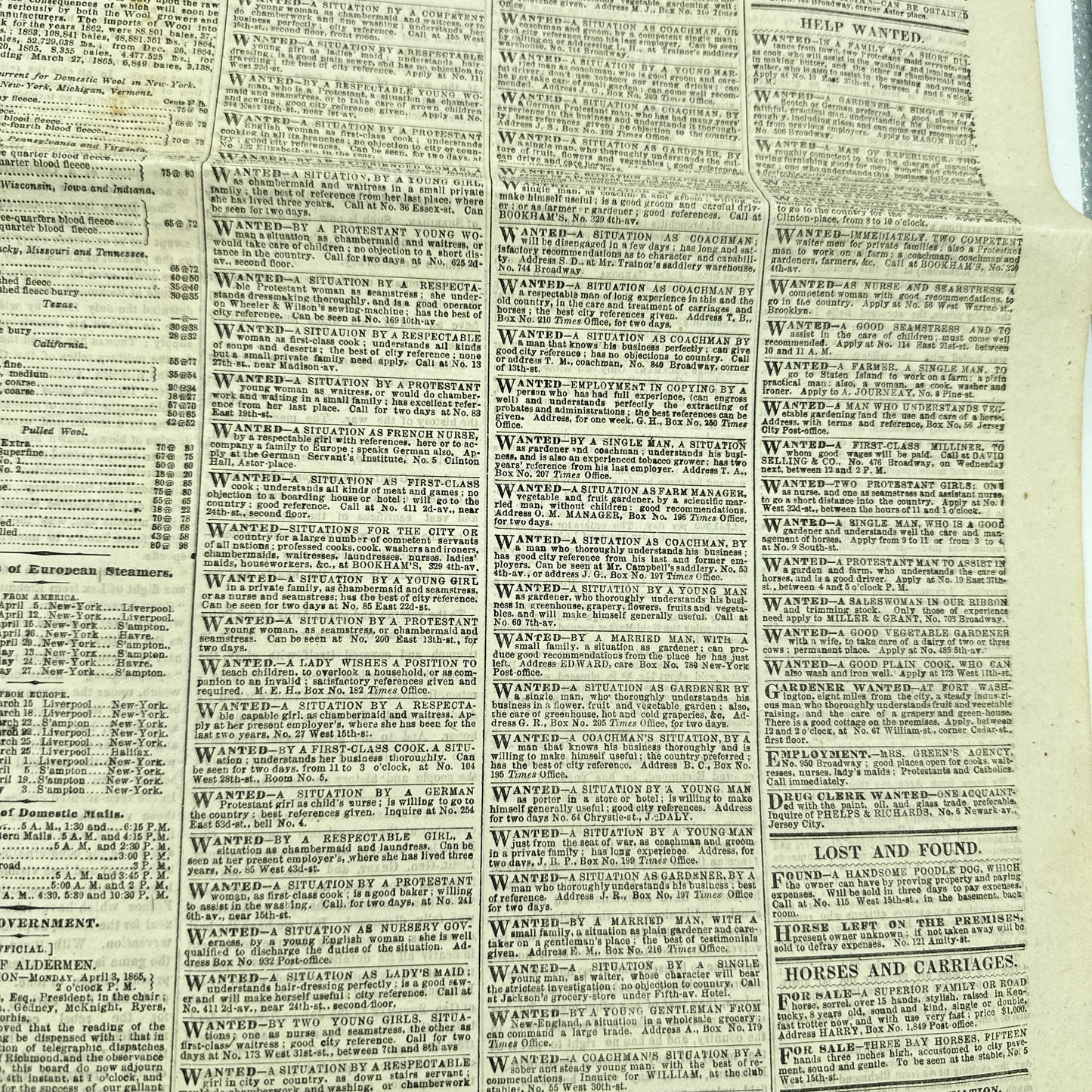 "The New-York Times" reporting on General Grant and the Fall of Richmond — New York, April 4, 1865