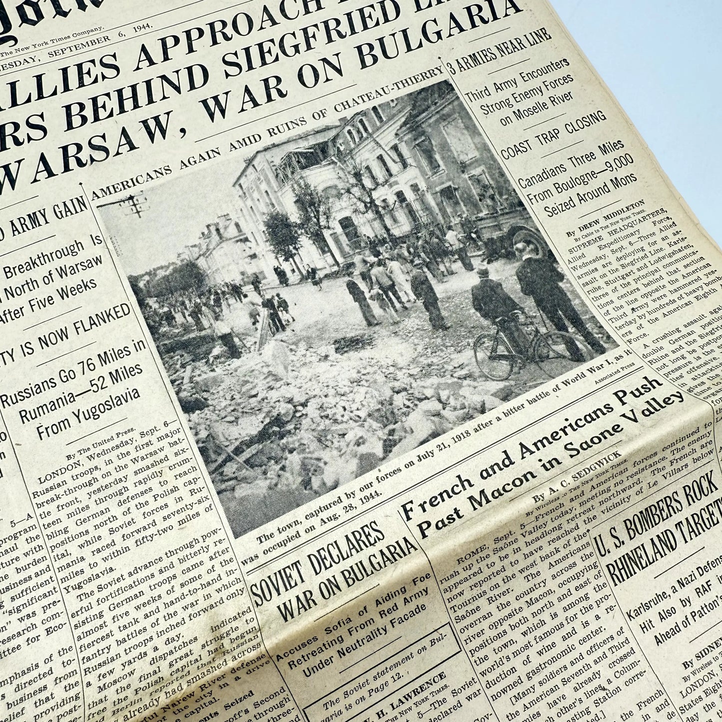 The New York Times — September 6 - 9, 1944 — Sold as a set