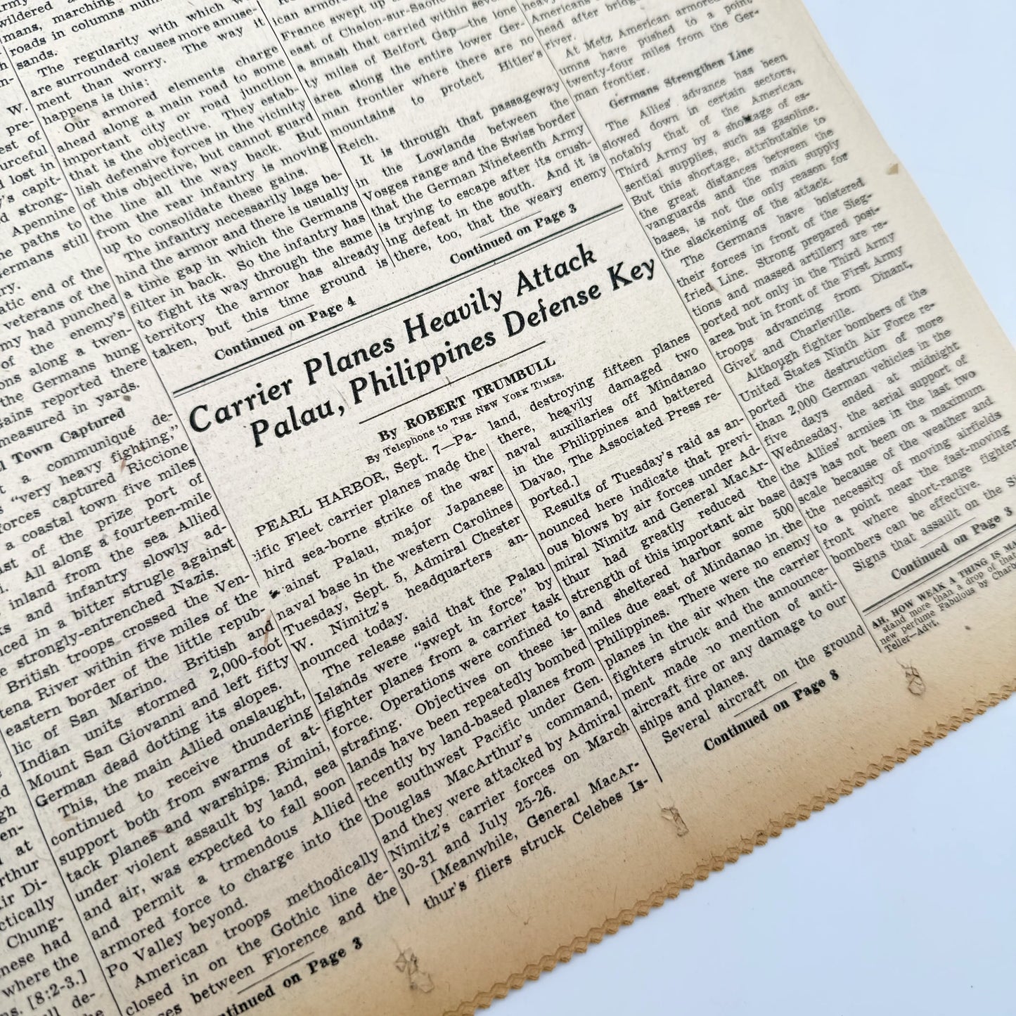 The New York Times — September 6 - 9, 1944 — Sold as a set