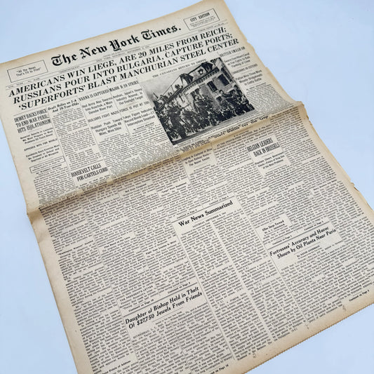 The New York Times — September 9 and 10, 1944 — Sold as a set