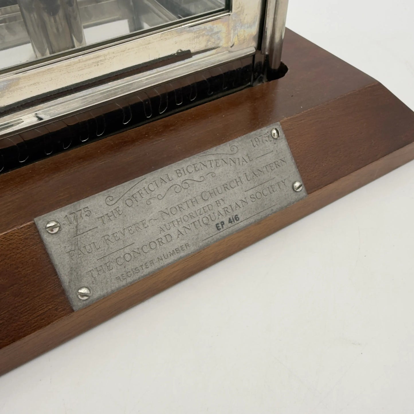 Paul Revere - Old North Church Bicentennial Lantern —  Numbered EP 416 — Authorized by the Concord Antiquarian Society