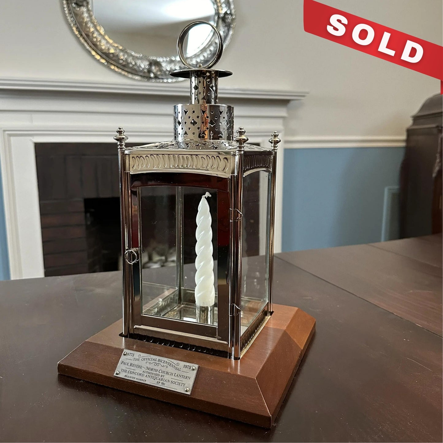 Paul Revere - Old North Church Bicentennial Lantern — Sterling Silver — Numbered — Authorized by the Concord Antiquarian Society