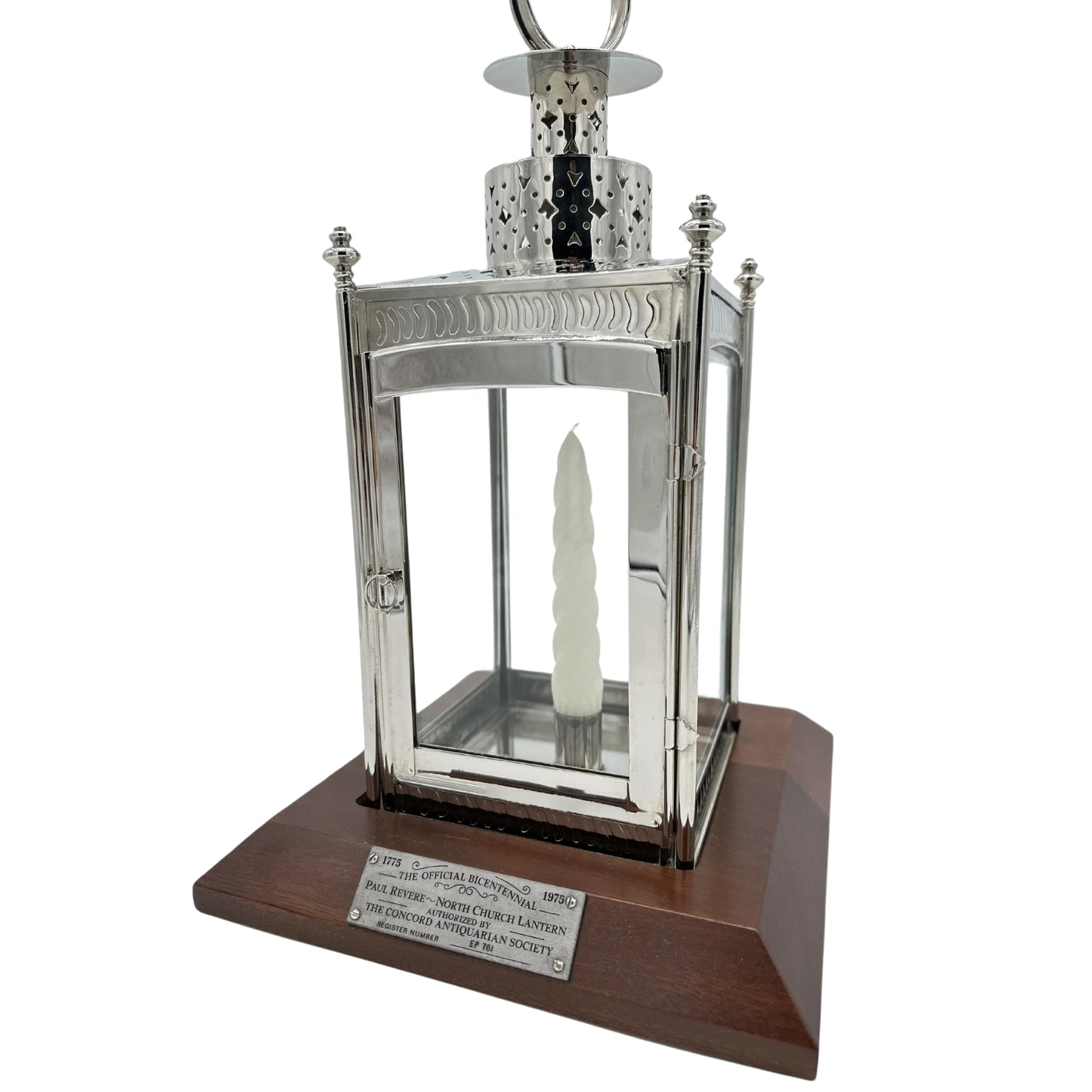 Paul Revere - Old North Church Bicentennial Lantern — Sterling Silver — Numbered — Authorized by the Concord Antiquarian Society