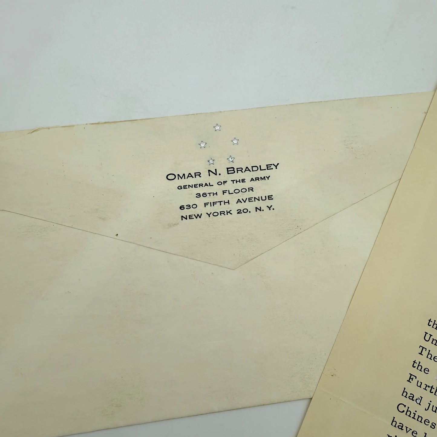 Omar Bradley on Truman relieving MacArthur — Signed — February 26, 1965