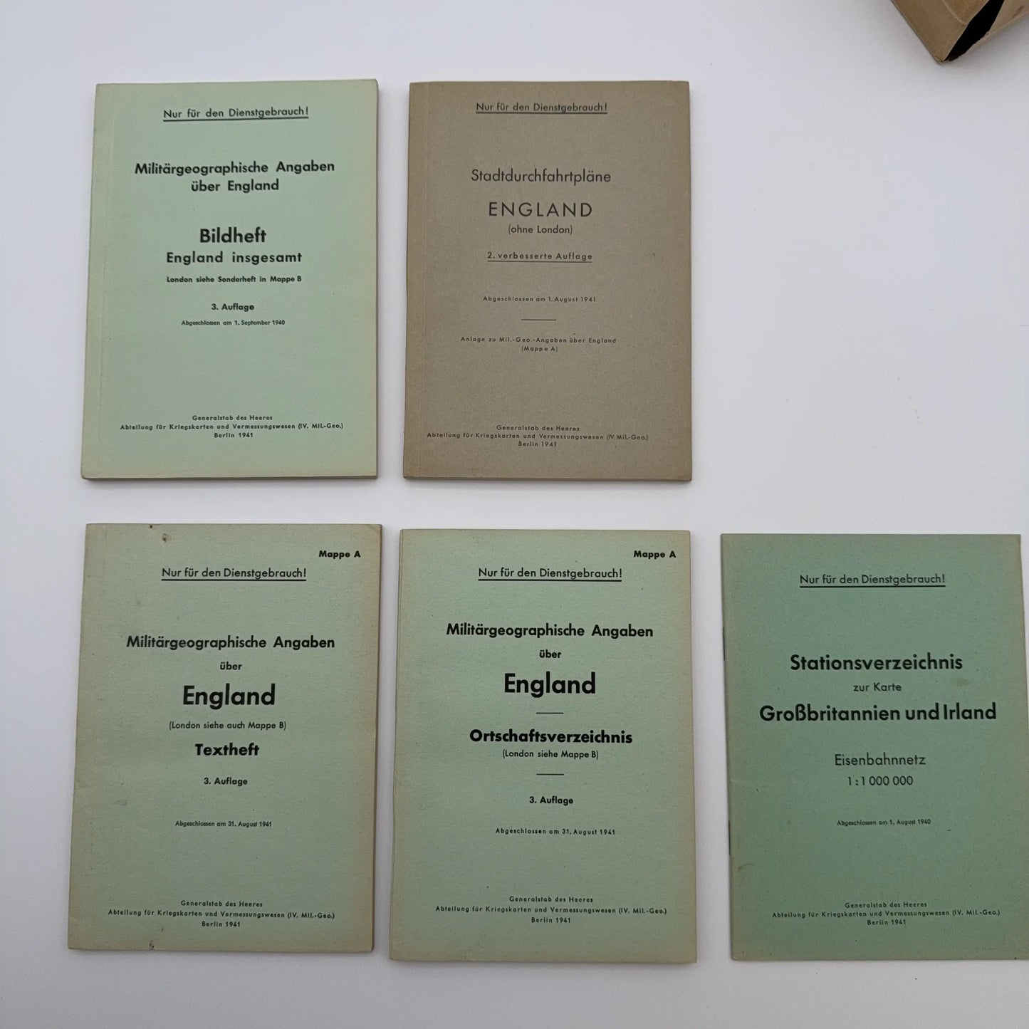 Operation Sea Lion | Folder A: Military geographic information about England