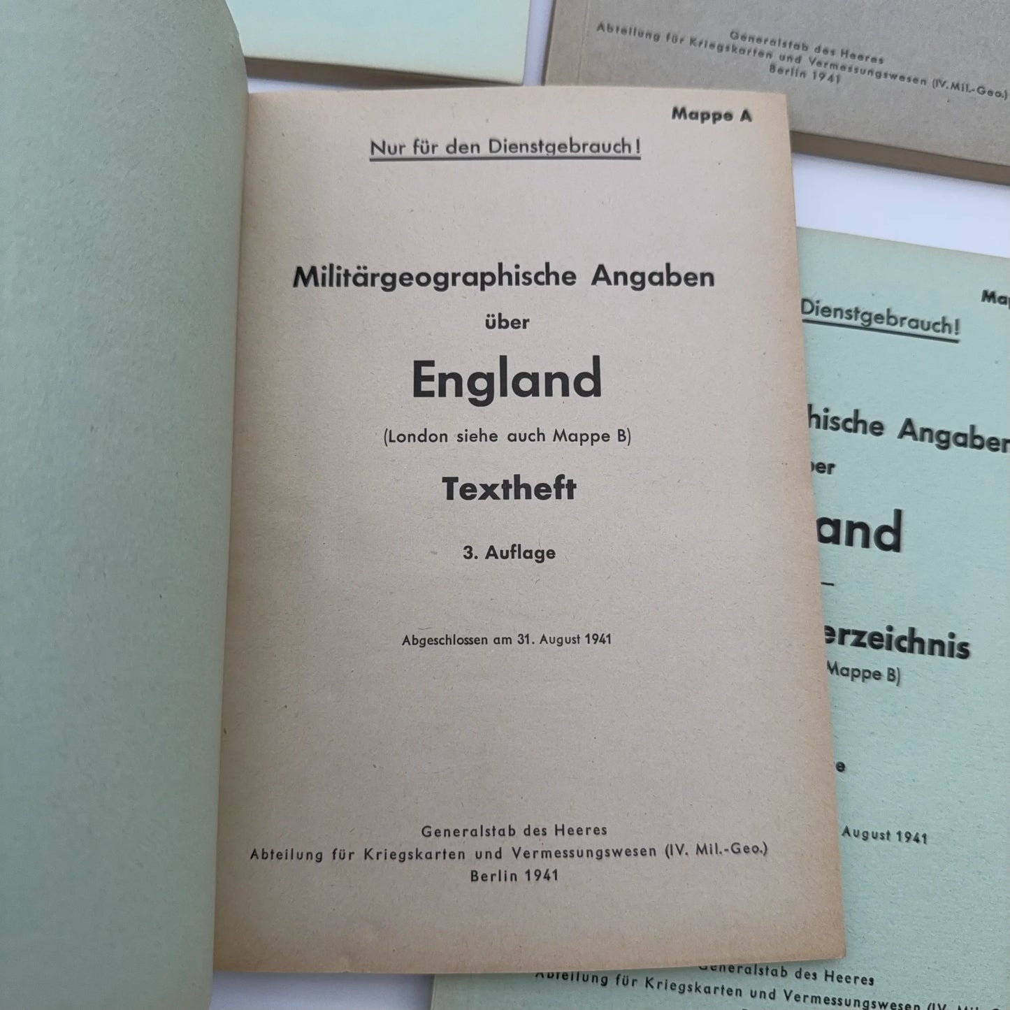 Operation Sea Lion | Folder A: Military geographic information about England