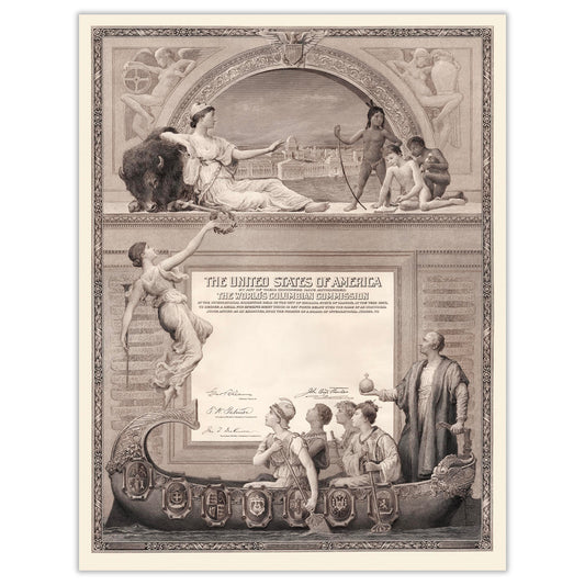 World’s Columbian Exposition Award Certificate — 1893 —  Archival print