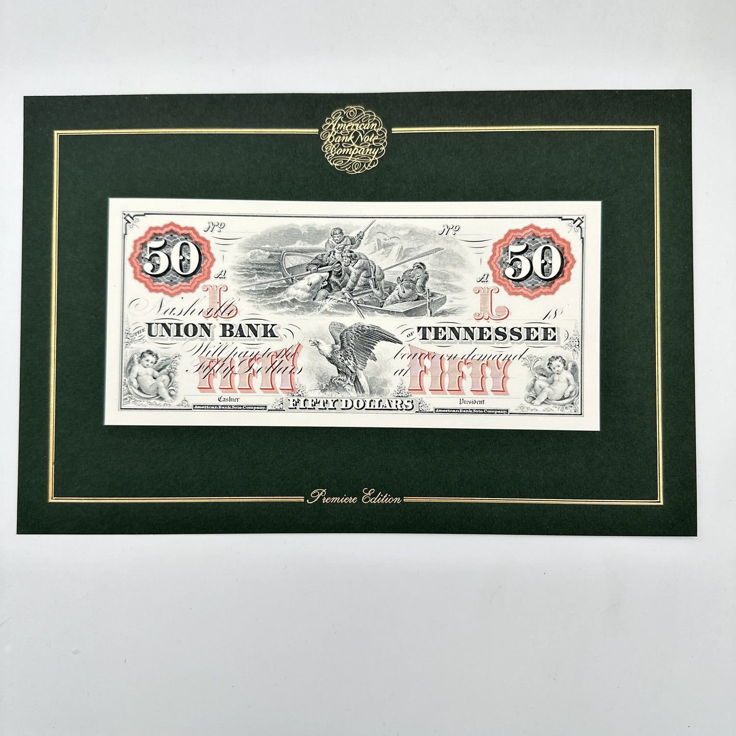 The American Paper Money Collection with 36 unique proof banknotes printed from the original plates