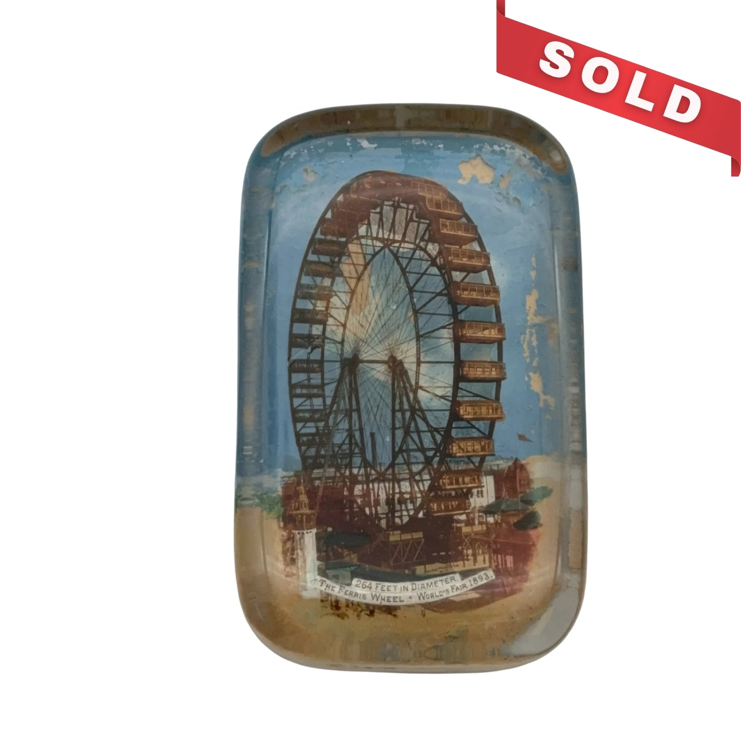 1893 World’s Fair Columbian Exposition Paperweights — Ferris Wheel