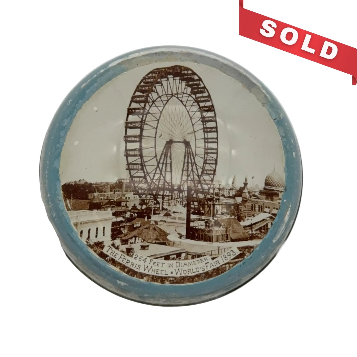1893 World’s Fair Columbian Exposition Paperweights — Ferris Wheel