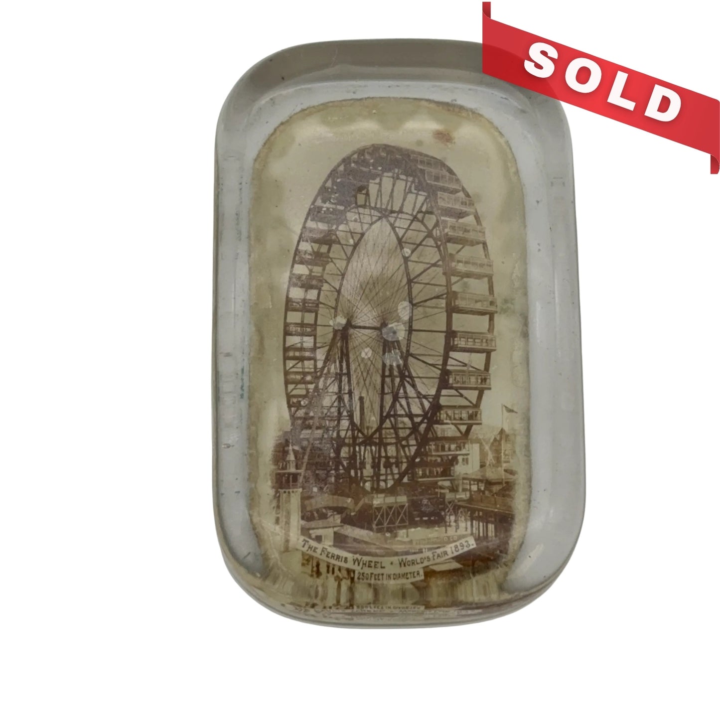 1893 World’s Fair Columbian Exposition Paperweights — Ferris Wheel
