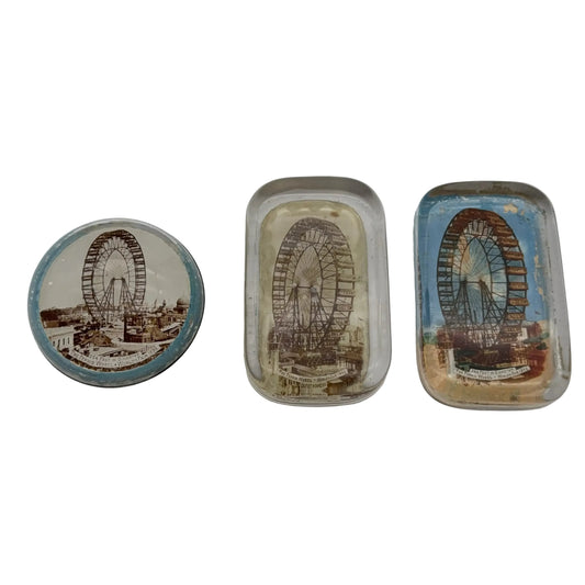 1893 World’s Fair Columbian Exposition Paperweights — Ferris Wheel