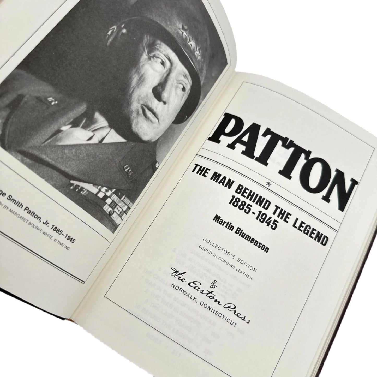 "Patton: The Man Behind the Legend" — Martin Blumenson — Leather-bound, gilt-edged Easton Press edition