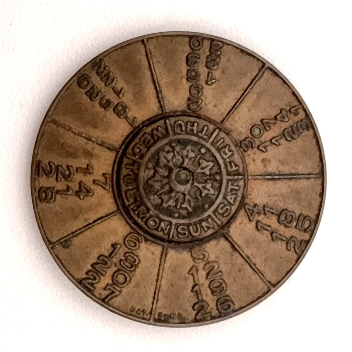 Brass Sesqui-Centennial Perpetual Calendar