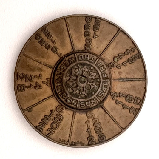 Brass Sesqui-Centennial Perpetual Calendar