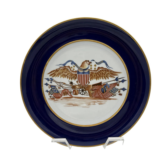 Plate with eagle with shield and banner