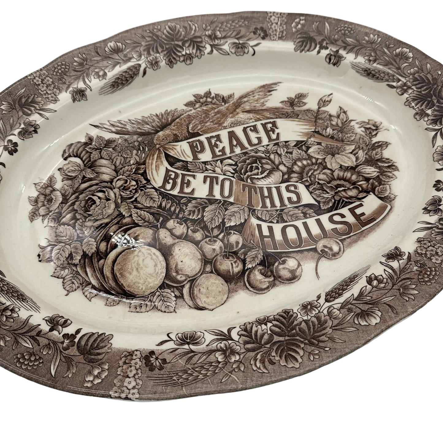 Thanksgiving platter — "Peace Be To This House"