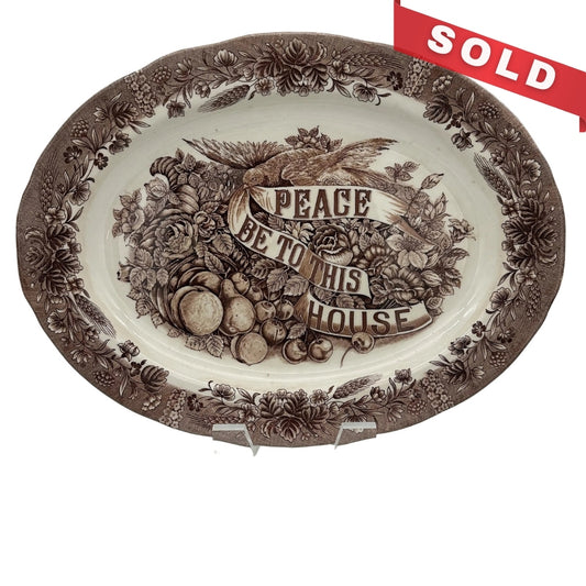 Thanksgiving platter — "Peace Be To This House"