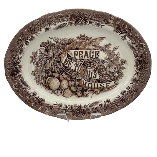 Thanksgiving platter — "Peace Be To This House"