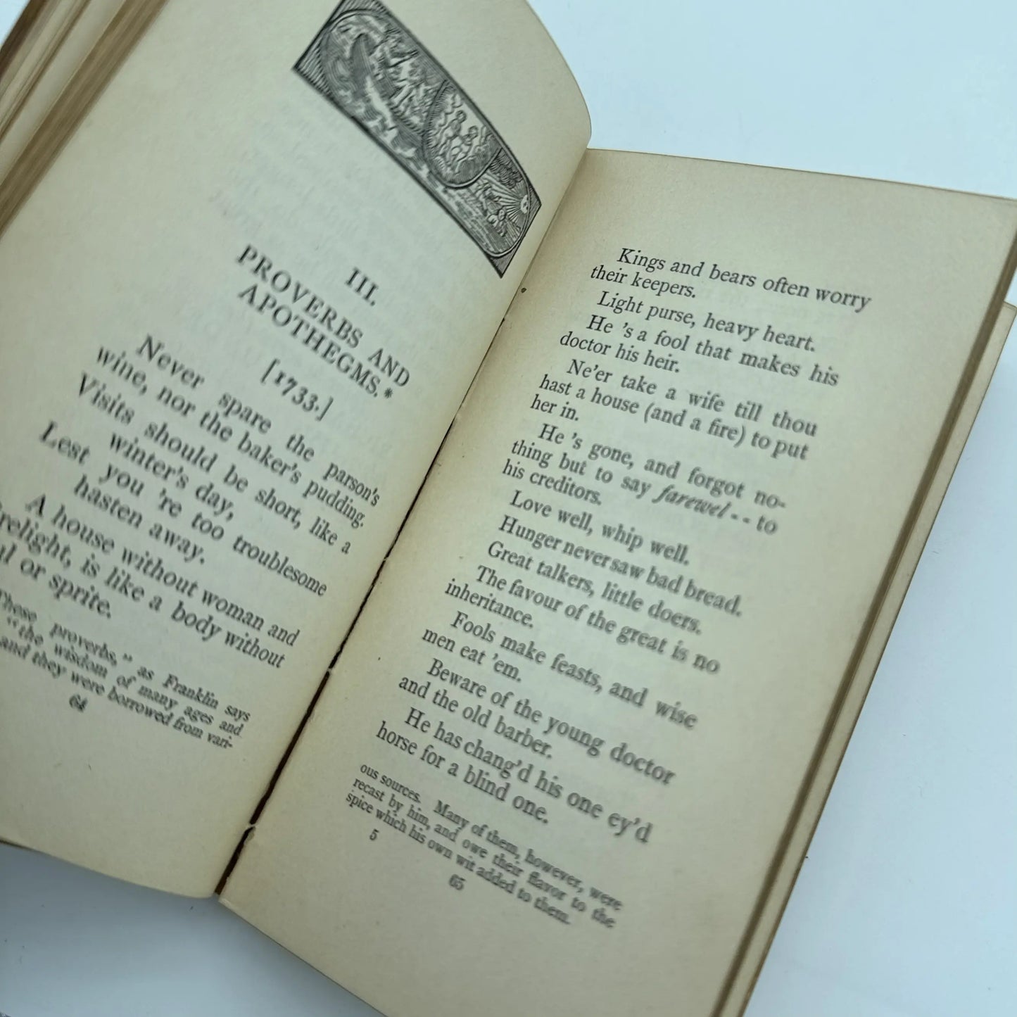"Poor Richard's Almanack" — Reduced size version printed in 1898 by The Century Co.
