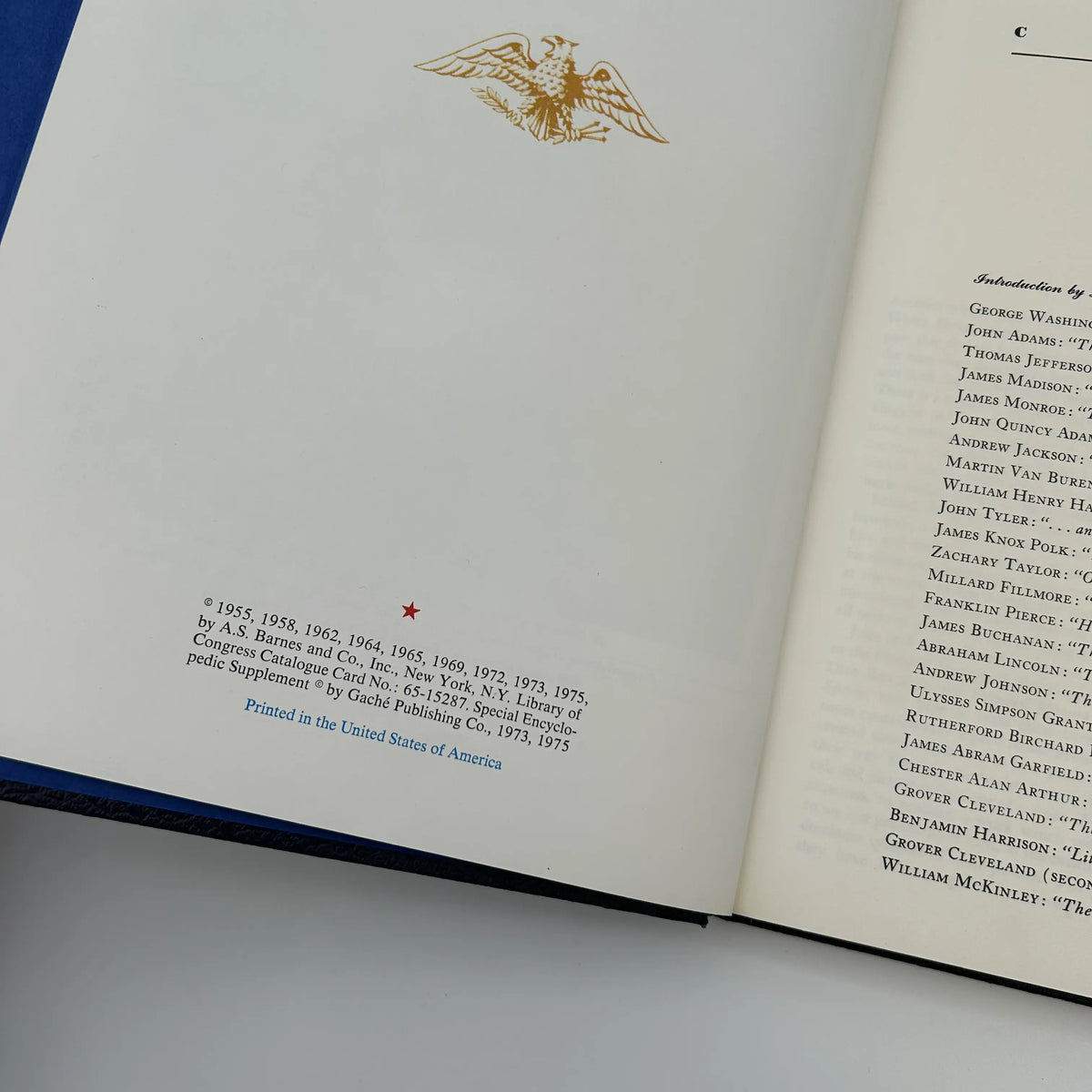"The Presidents of the United States" by John and Alice Durrant — Two volume set