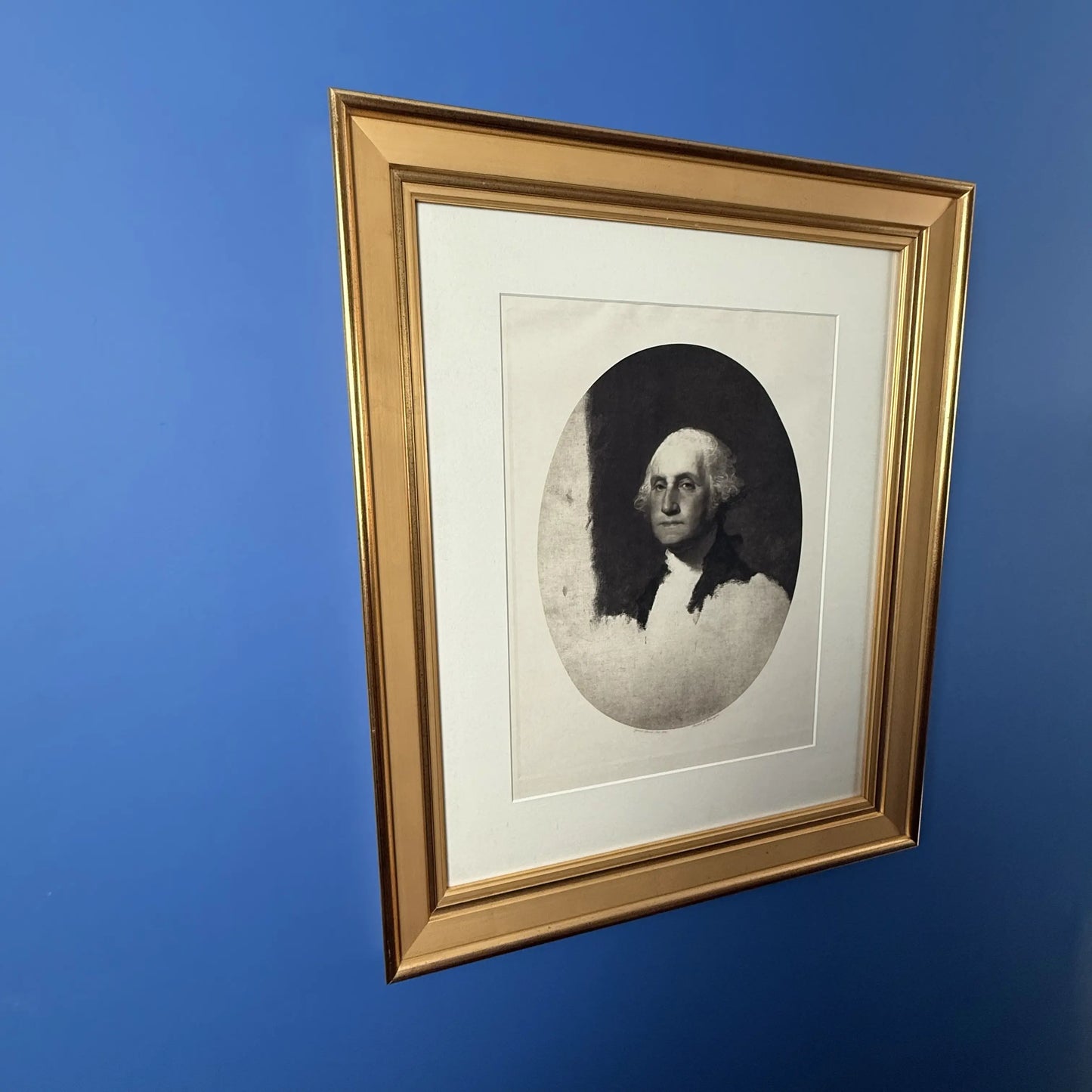 Print of Gilbert Stuart's George Washington — In a gold frame