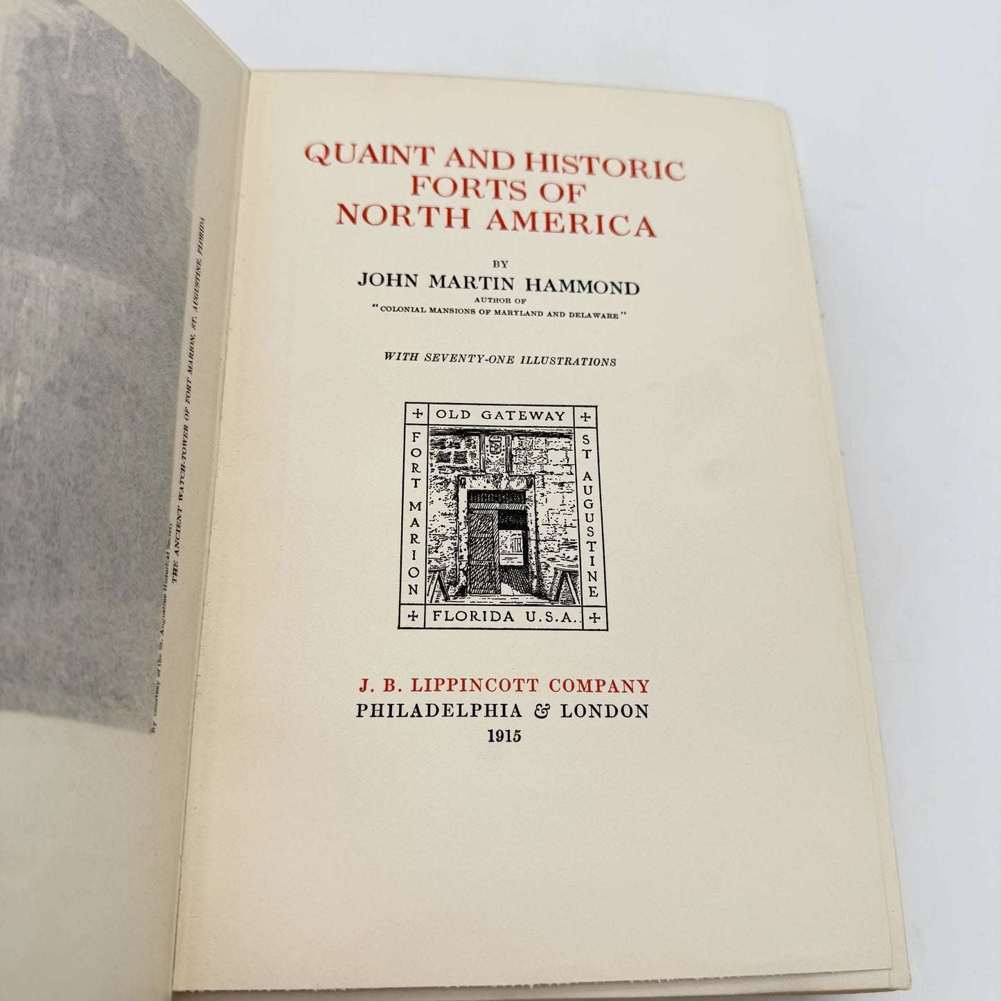 "Quaint and Historic Forts of North America" — John Martin Hammond